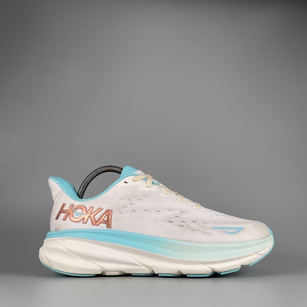 Hoka One One Clifton 9 Women's Size 9.5 B Frost Rose Gold Running Sneakers Shoes - Picture 7 of 10